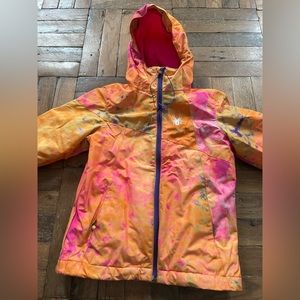 Beautiful girls Spyder winter ski jacket w/ detachable fleece jacket inside 🩷🧡